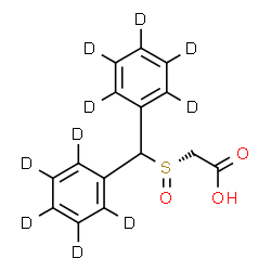 ChemSpider 2D Image | [(S)-{Bis[(~2~H_5_)phenyl]methyl}sulfinyl]acetic acid | C15H4D10O3S