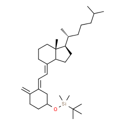 ChemSpider 2D Image | (5E,7E,14xi)-3-{[Dimethyl(2-methyl-2-propanyl)silyl]oxy}-9,10-secocholesta-5,7,10-triene | C33H58OSi