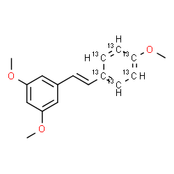 ChemSpider 2D Image | 1,3-Dimethoxy-5-{(E)-2-[4-methoxy(~13~C_6_)phenyl]vinyl}benzene | C1113C6H18O3