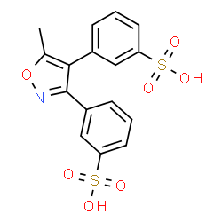 ChemSpider 2D Image | 3,3'-(5-Methyl-1,2-oxazole-3,4-diyl)dibenzenesulfonic acid | C16H13NO7S2