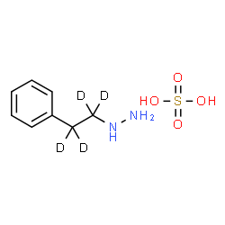 ChemSpider 2D Image | [2-Phenyl(~2~H_4_)ethyl]hydrazine sulfate (1:1) | C8H10D4N2O4S
