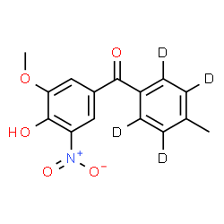 ChemSpider 2D Image | (4-Hydroxy-3-methoxy-5-nitrophenyl)[4-methyl(~2~H_4_)phenyl]methanone | C15H9D4NO5
