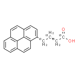 ChemSpider 2D Image | 4-(1-Pyrenyl)(~13~C_4_)butanoic acid | C1613C4H16O2