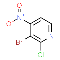 ChemSpider 2D Image | 3-Bromo-2-chloro-4-nitropyridine | C5H2BrClN2O2
