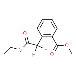 ChemSpider 2D Image | Methyl 2-(2-ethoxy-1,1-difluoro-2-oxoethyl)benzoate | C12H12F2O4