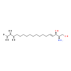 ChemSpider 2D Image | (2R,3R,4E)-2-Amino(16,16,17,17,18,18,18-~2~H_7_)-4-octadecene-1,3-diol | C18H30D7NO2