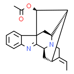 ChemSpider 2D Image | (16S,17R,19E)-1,2-Didehydro-2,7-dihydro-7,17-cyclosarpagan-17-yl acetate | C21H22N2O2
