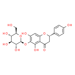 ChemSpider 2D Image | (2S)-5,7-Dihydroxy-2-(4-hydroxyphenyl)-4-oxo-3,4-dihydro-2H-chromen-6-yl beta-D-glucopyranoside | C21H22O11