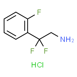 ChemSpider 2D Image | 2,2-Difluoro-2-(2-fluorophenyl)ethanamine hydrochloride (1:1) | C8H9ClF3N