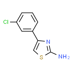 ChemSpider 2D Image | 4-(3-Chlorophenyl)-1,3-thiazol-2-amine | C9H7ClN2S