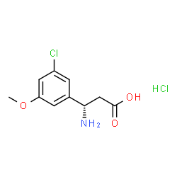 ChemSpider 2D Image | (3S)-3-Amino-3-(3-chloro-5-methoxyphenyl)propanoic acid hydrochloride (1:1) | C10H13Cl2NO3