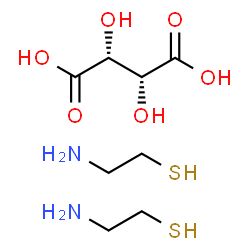 ChemSpider 2D Image | (2R,3R)-2,3-Dihydroxysuccinic acid - 2-aminoethanethiol (1:2) | C8H20N2O6S2