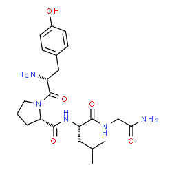 ChemSpider 2D Image | D-Tyrosyl-L-prolyl-L-leucylglycinamide | C22H33N5O5