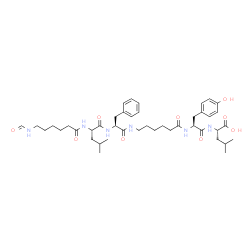 ChemSpider 2D Image | N-(6-{[N-(6-Formamidohexanoyl)-L-leucyl-L-phenylalanyl]amino}hexanoyl)-L-tyrosyl-L-leucine | C43H64N6O9