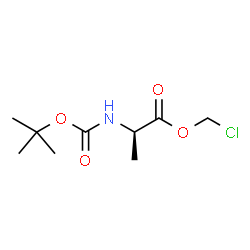 ChemSpider 2D Image | Chloromethyl N-{[(2-methyl-2-propanyl)oxy]carbonyl}-D-alaninate | C9H16ClNO4