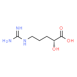 ChemSpider 2D Image | (2R)-5-Carbamimidamido-2-hydroxypentanoic acid | C6H13N3O3