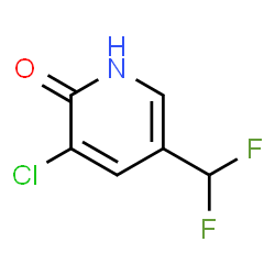 ChemSpider 2D Image | 3-Chloro-5-(difluoromethyl)-2(1H)-pyridinone | C6H4ClF2NO