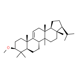 ChemSpider 2D Image | (3S,3aS,5bS,7aR,9S,11aS,13aR,13bS)-3-Isopropyl-9-methoxy-3a,5a,8,8,11a,13a-hexamethyl-2,3,3a,4,5,5a,5b,6,7,7a,8,9,10,11,11a,13,13a,13b-octadecahydro-1H-cyclopenta[a]chrysene | C31H52O