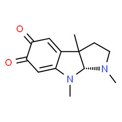 ChemSpider 2D Image | (8aR)-1,3a,8-Trimethyl-1,2,3,3a,8,8a-hexahydropyrrolo[2,3-b]indole-5,6-dione | C13H16N2O2