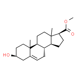 ChemSpider 2D Image | Methyl (3beta,10xi,13xi,17beta)-3-hydroxyandrost-5-ene-17-carboxylate | C21H32O3