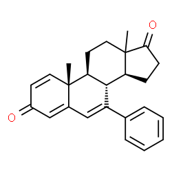 ChemSpider 2D Image | (13xi)-7-Phenylandrosta-1,4,6-triene-3,17-dione | C25H26O2