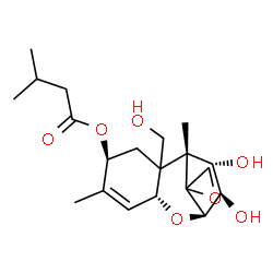 ChemSpider 2D Image | (3alpha,4beta,5alpha,6xi,8alpha,12xi)-3,4,15-Trihydroxy-12,13-epoxytrichothec-9-en-8-yl 3-methylbutanoate | C20H30O7
