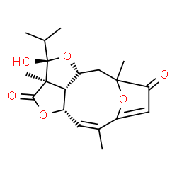 ChemSpider 2D Image | (1R,7Z,9S,12R,13S,15R)-13-Hydroxy-13-isopropyl-3,7,12-trimethyl-10,14,16-trioxatetracyclo[7.5.1.1~3,6~.0~12,15~]hexadeca-5,7-diene-4,11-dione | C19H24O6