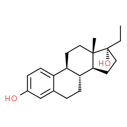 ChemSpider 2D Image | 19-Norpregna-1(10),2,4-triene-3,17-diol | C20H28O2