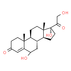 ChemSpider 2D Image | 6,17,21-Trihydroxypregn-4-ene-3,20-dione | C21H30O5