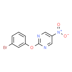 ChemSpider 2D Image | 2-(3-Bromophenoxy)-5-nitropyrimidine | C10H6BrN3O3