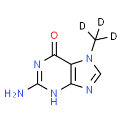 ChemSpider 2D Image | 7-Methylguanine-(methyl-d3) | C6H4D3N5O