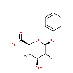 ChemSpider 2D Image | 4-Methylphenyl beta-D-glucopyranosiduronate | C13H15O7