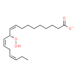 ChemSpider 2D Image | (9Z,11S,12Z,15Z)-11-Hydroperoxy-9,12,15-octadecatrienoate | C18H29O4