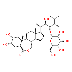 ChemSpider 2D Image | brassinolide 23-O-alpha-D-glucoside | C34H58O11