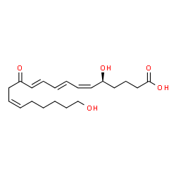 ChemSpider 2D Image | 12-oxo-20-hydroxyleukotriene B4 | C20H30O5