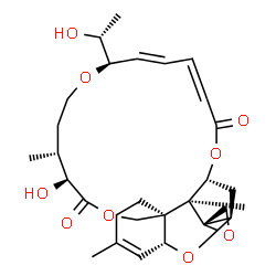 ChemSpider 2D Image | (1'R,2S,3'R,8'R,12'S,13'R,17'R,18'E,24'R,25'S)-12'-Hydroxy-17'-[(1R)-1-hydroxyethyl]-5',13',25'-trimethyl-11'H,22'H-spiro[oxirane-2,26'-[2,10,16,23]tetraoxatetracyclo[22.2.1.0~3,8~.0~8,25~]heptacosa[4
,18,20]triene]-11',22'-dione | C29H40O9