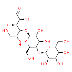 ChemSpider 2D Image | beta-D-Mannopyranosyl-(1->4)-beta-D-glucopyranosyl-(1->4)-D-mannose | C18H32O16