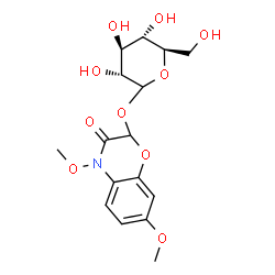 ChemSpider 2D Image | 4,7-Dimethoxy-3-oxo-3,4-dihydro-2H-1,4-benzoxazin-2-yl D-glucopyranoside | C16H21NO10