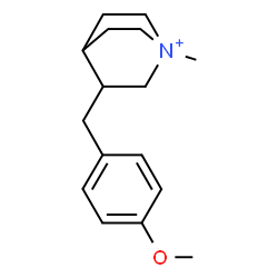 ChemSpider 2D Image | 3-(4-Methoxybenzyl)-1-methyl-1-azoniabicyclo[2.2.2]octane | C16H24NO