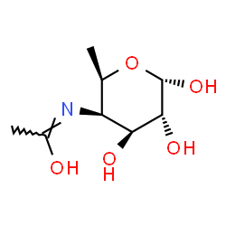 ChemSpider 2D Image | 4,6-Dideoxy-4-[(Z)-(1-hydroxyethylidene)amino]-alpha-D-galactopyranose | C8H15NO5