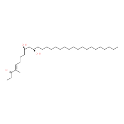ChemSpider 2D Image | (4E,9R,11R)-9,11-Dihydroxy-4-methyl-4-triaconten-3-one | C31H60O3