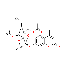 ChemSpider 2D Image | 4-Methyl-2-oxo-2H-chromen-7-yl 2,3,4,6-tetra-O-acetyl-alpha-L-erythro-hexopyranoside | C24H26O12
