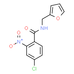 ChemSpider 2D Image | 4-Chloro-N-(2-furylmethyl)-2-nitrobenzamide | C12H9ClN2O4