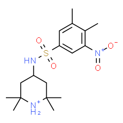 ChemSpider 2D Image | 4-{[(3,4-Dimethyl-5-nitrophenyl)sulfonyl]amino}-2,2,6,6-tetramethylpiperidinium | C17H28N3O4S