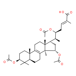 ChemSpider 2D Image | (3beta,15alpha,22S,24E)-3,15,22-Triacetoxylanosta-8,24-dien-26-oic acid | C36H54O8