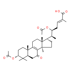 ChemSpider 2D Image | (3alpha,22S,24E)-3,22-Diacetoxy-7-oxolanosta-8,24-dien-26-oic acid | C34H50O7