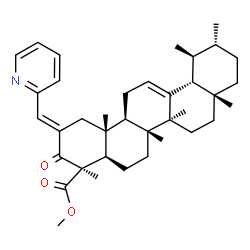ChemSpider 2D Image | Methyl (2E)-3-oxo-2-(2-pyridinylmethylene)urs-12-en-24-oate | C37H51NO3