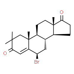 ChemSpider 2D Image | (6beta)-6-Bromo-2,2-dimethylandrost-4-ene-3,17-dione | C21H29BrO2