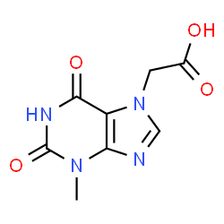 ChemSpider 2D Image | (3-methyl-2,6-dioxo-1H-purin-7-yl)acetic acid | C8H8N4O4