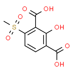 ChemSpider 2D Image | 2-Hydroxy-4-(methylsulfonyl)isophthalic acid | C9H8O7S